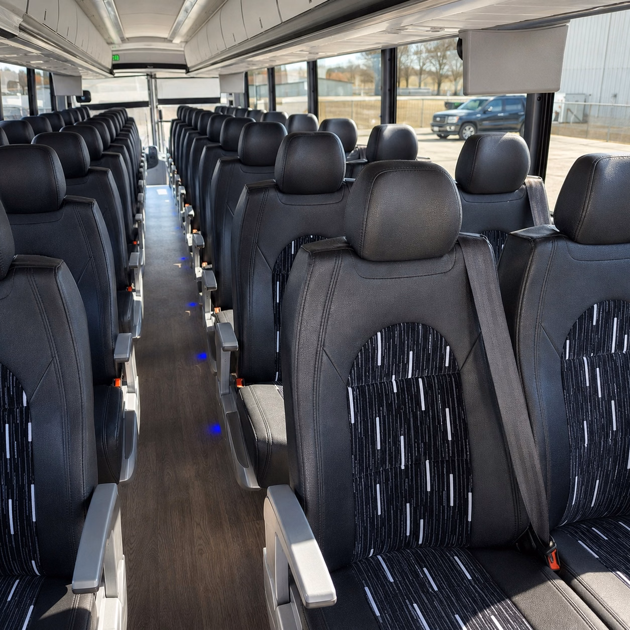 rialto charter bus interior