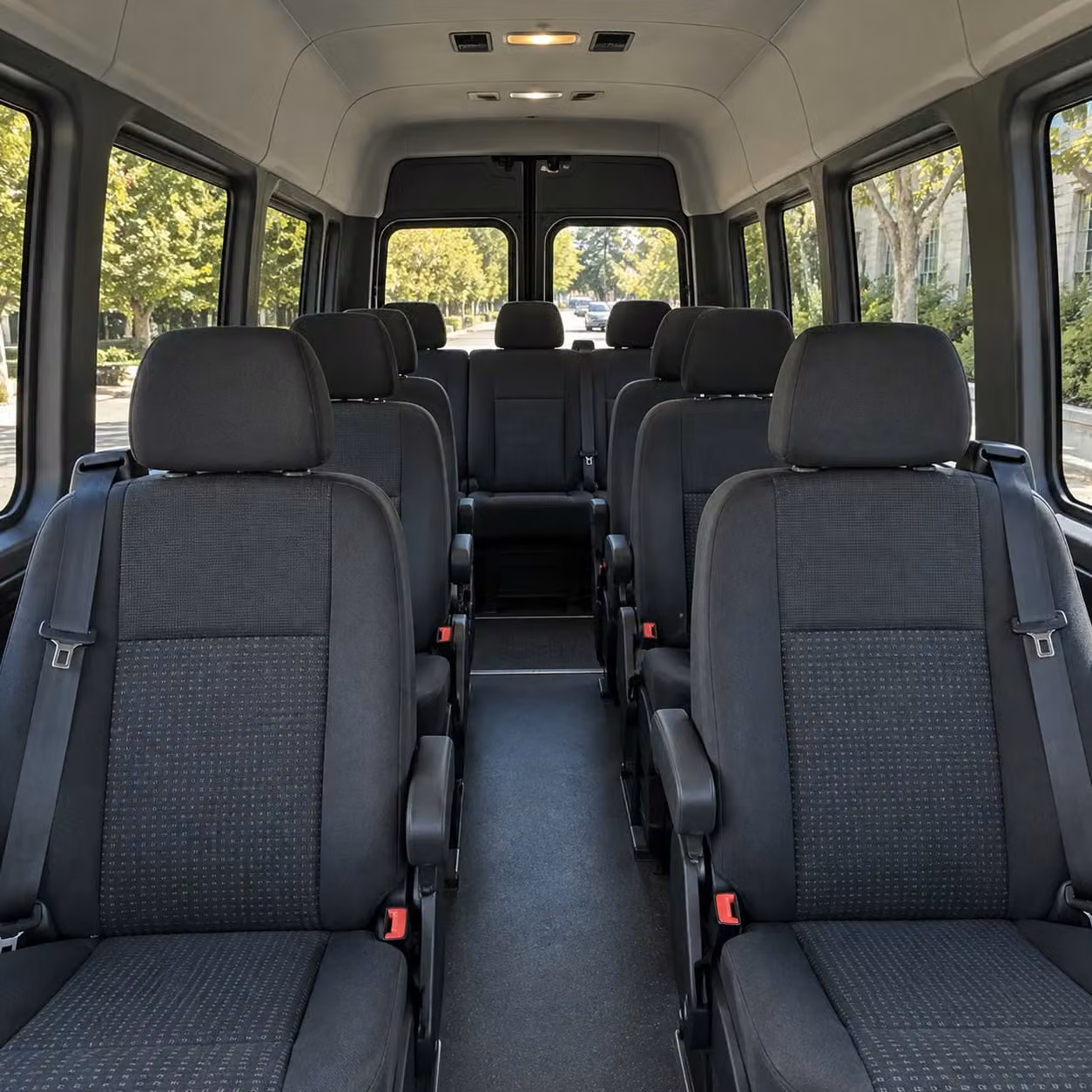 sprinter van with driver inside